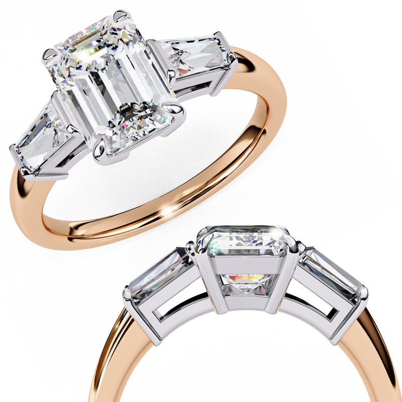 14k IGI certified emerald ring with E-F color VVS-VS clarity diamonds 27