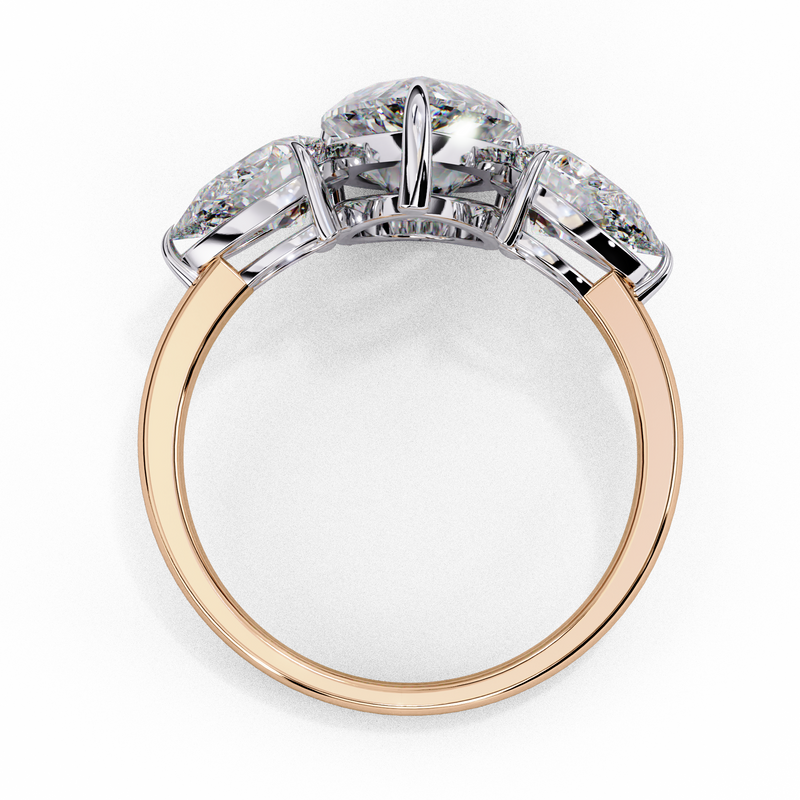 14k IGI certified pear ring with E-F color VVS-VS clarity diamonds 28