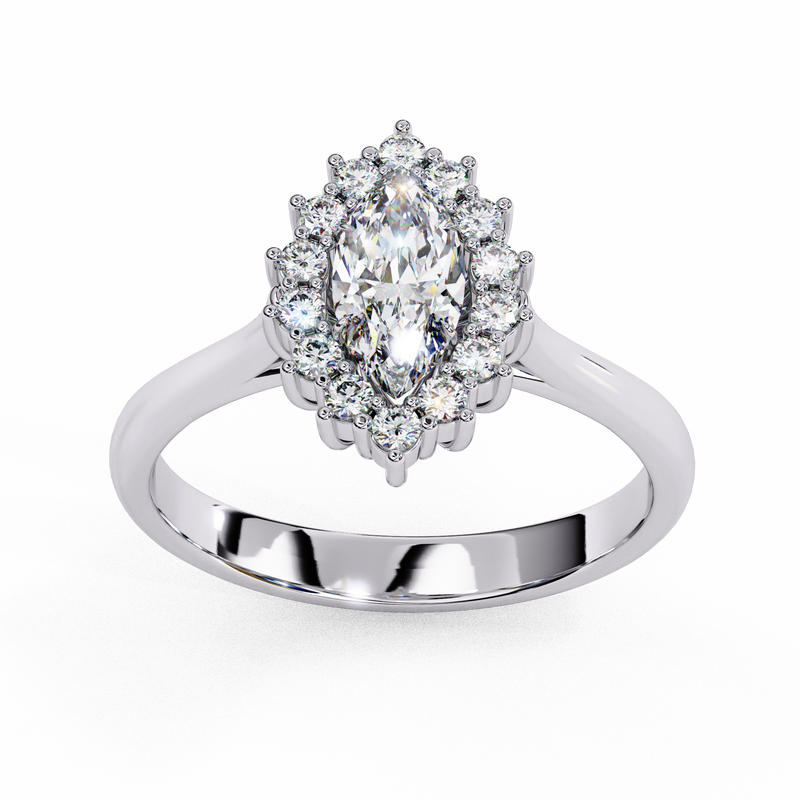 14k IGI certified marquise ring with E-F color VVS-VS clarity diamonds 29