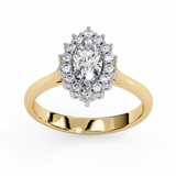 14k IGI certified marquise ring with E-F color VVS-VS clarity diamonds 29