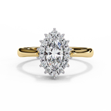 14k IGI certified marquise ring with E-F color VVS-VS clarity diamonds 29