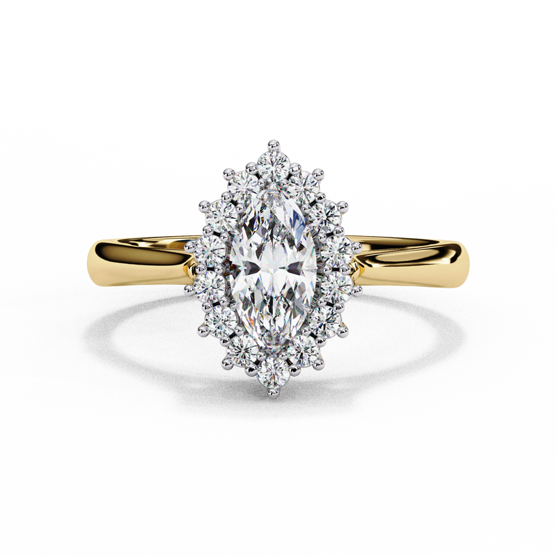 14k IGI certified marquise ring with E-F color VVS-VS clarity diamonds 29