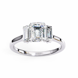 14k IGI certified emerald ring with E-F color VVS-VS clarity diamonds 31