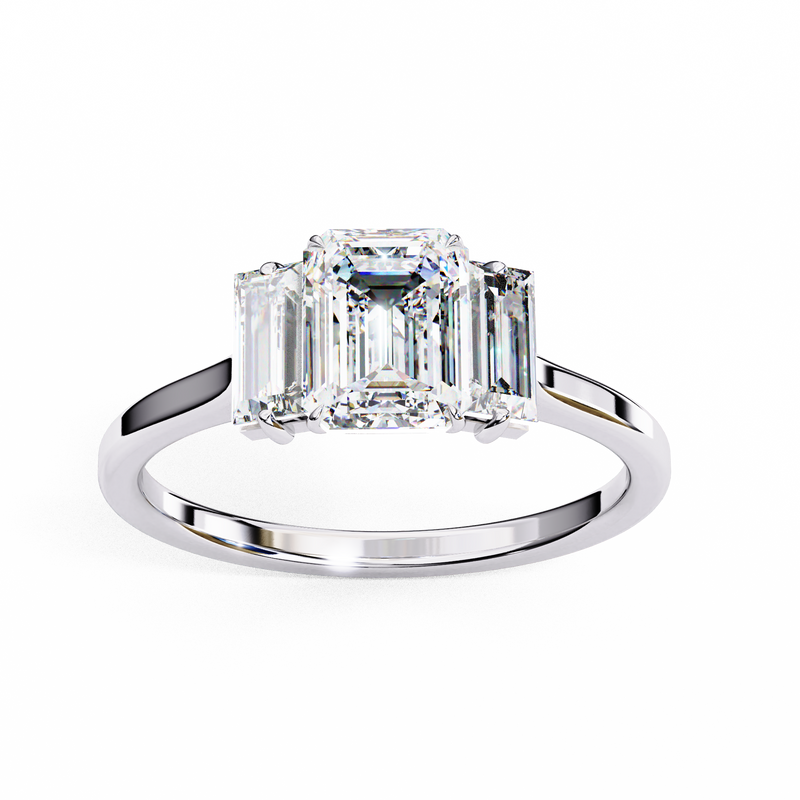 14k IGI certified emerald ring with E-F color VVS-VS clarity diamonds 31