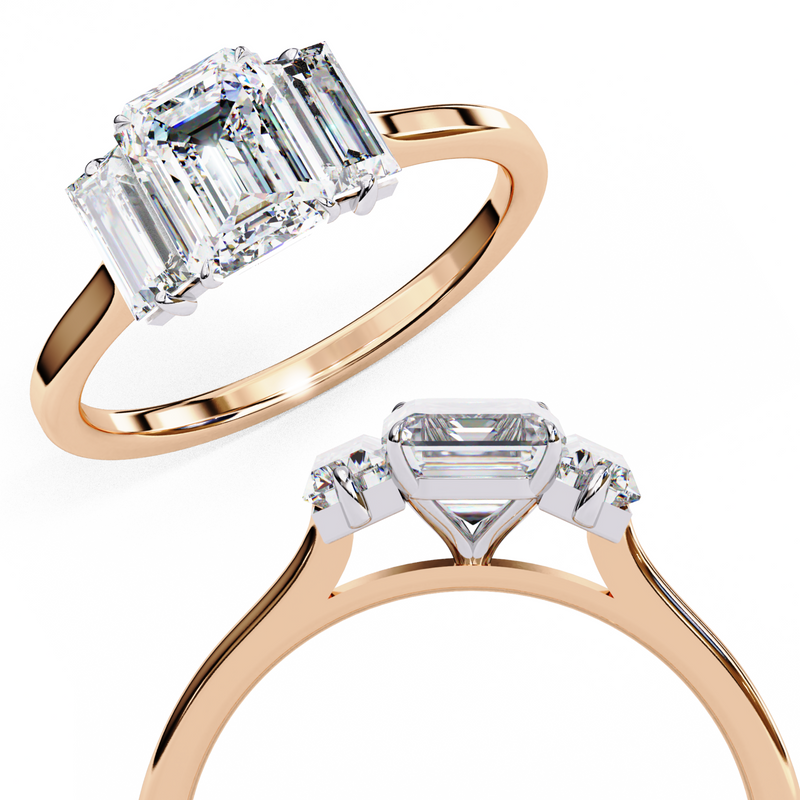 14k IGI certified emerald ring with E-F color VVS-VS clarity diamonds 31