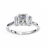 14k IGI certified radiant ring with E-F color VVS-VS clarity diamonds 32