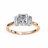 14k IGI certified radiant ring with E-F color VVS-VS clarity diamonds 32