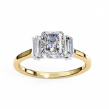 14k IGI certified radiant ring with E-F color VVS-VS clarity diamonds 32