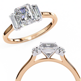 14k IGI certified radiant ring with E-F color VVS-VS clarity diamonds 32