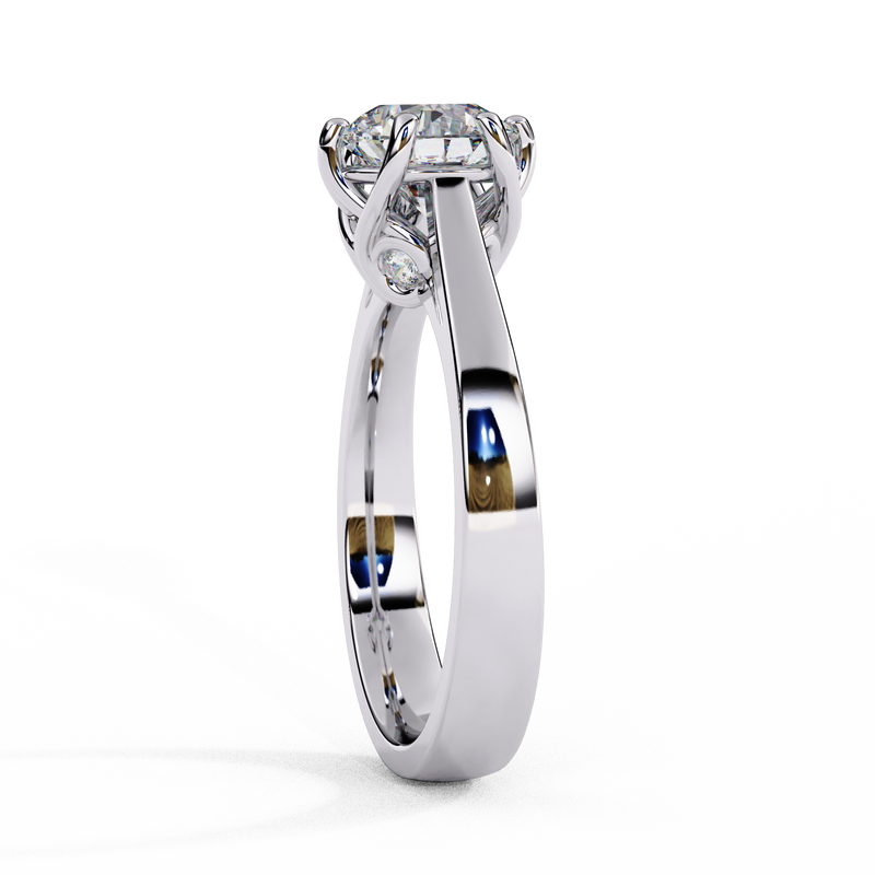 14k IGI certified round ring with E-F color VVS-VS clarity diamonds 33
