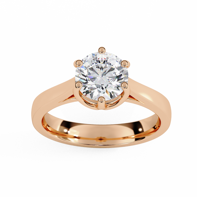14k IGI certified round ring with E-F color VVS-VS clarity diamonds 33