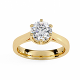 14k IGI certified round ring with E-F color VVS-VS clarity diamonds 33