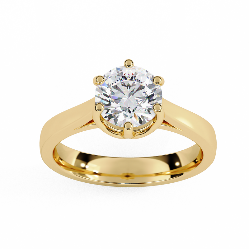 14k IGI certified round ring with E-F color VVS-VS clarity diamonds 33