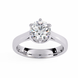 14k IGI certified round ring with E-F color VVS-VS clarity diamonds 33