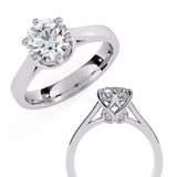 14k IGI certified round ring with E-F color VVS-VS clarity diamonds 33