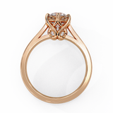 14k IGI certified round ring with E-F color VVS-VS clarity diamonds 33