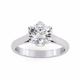 14k IGI certified round ring with E-F color VVS-VS clarity diamonds 34