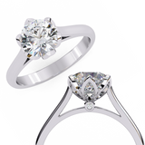 14k IGI certified round ring with E-F color VVS-VS clarity diamonds 34
