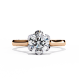 14k IGI certified round ring with E-F color VVS-VS clarity diamonds 34