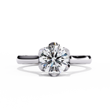 14k IGI certified round ring with E-F color VVS-VS clarity diamonds 34