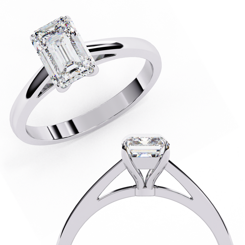 14k IGI certified emerald ring with E-F color VVS-VS clarity diamonds 35