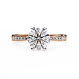 14k IGI certified round ring with E-F color VVS-VS clarity diamonds 38