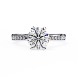 14k IGI certified round ring with E-F color VVS-VS clarity diamonds 38