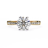 14k IGI certified round ring with E-F color VVS-VS clarity diamonds 38