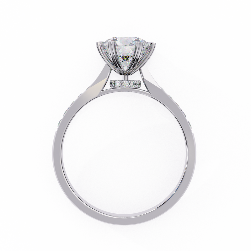 14k IGI certified round ring with E-F color VVS-VS clarity diamonds 38