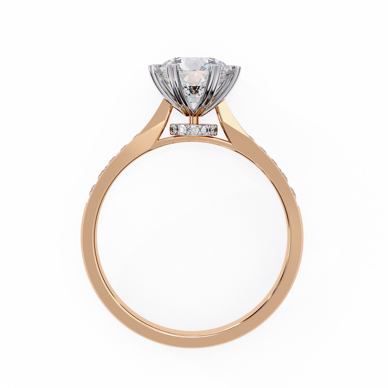 14k IGI certified round ring with E-F color VVS-VS clarity diamonds 38