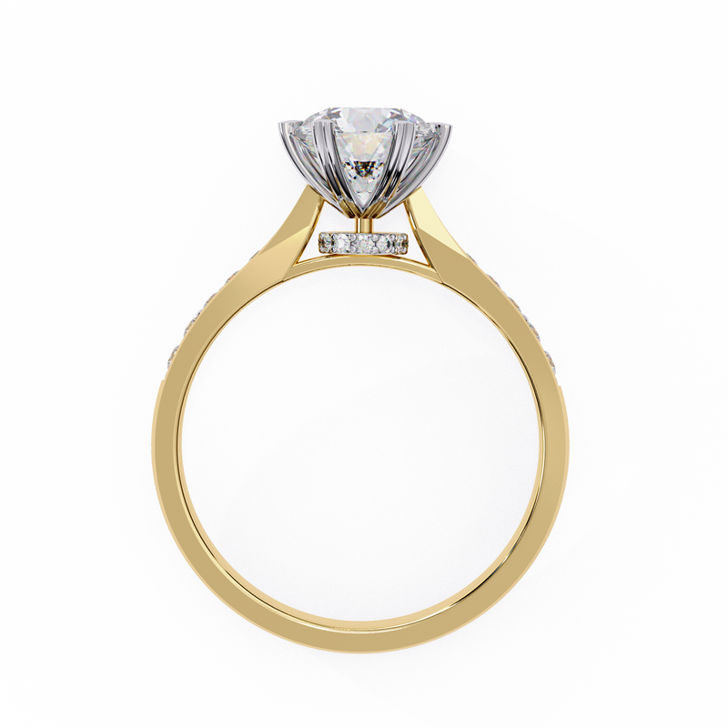 14k IGI certified round ring with E-F color VVS-VS clarity diamonds 38