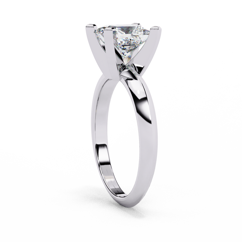 14k IGI certified princess ring with E-F color VVS-VS clarity diamonds 39