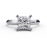 14k IGI certified princess ring with E-F color VVS-VS clarity diamonds 39