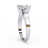 14k IGI certified princess ring with E-F color VVS-VS clarity diamonds 40