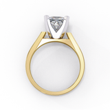 14k IGI certified princess ring with E-F color VVS-VS clarity diamonds 40