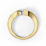 14k IGI certified round ring with E-F color VVS-VS clarity diamonds 41
