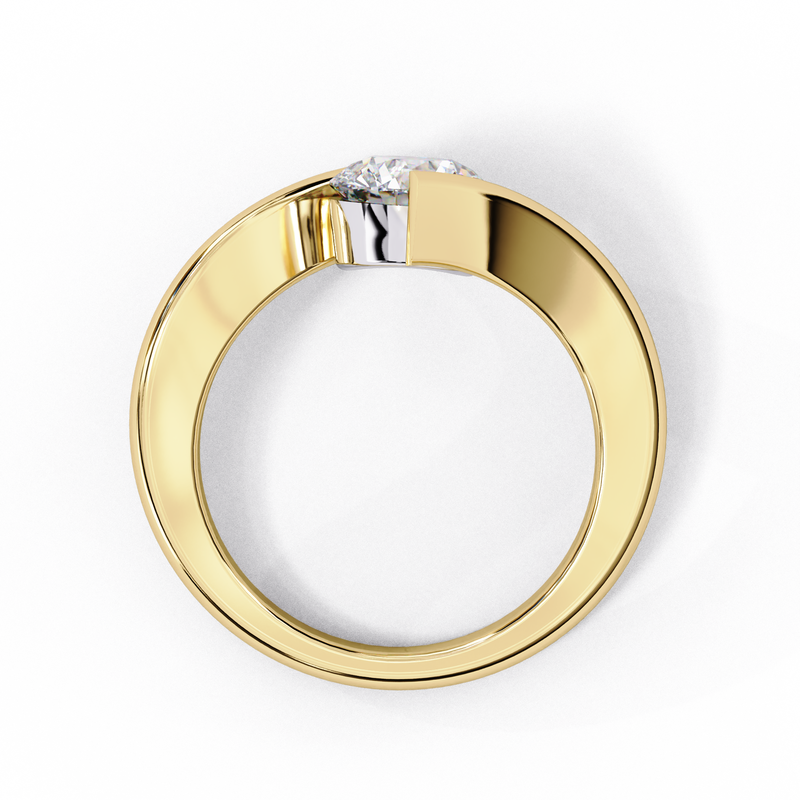 14k IGI certified round ring with E-F color VVS-VS clarity diamonds 41