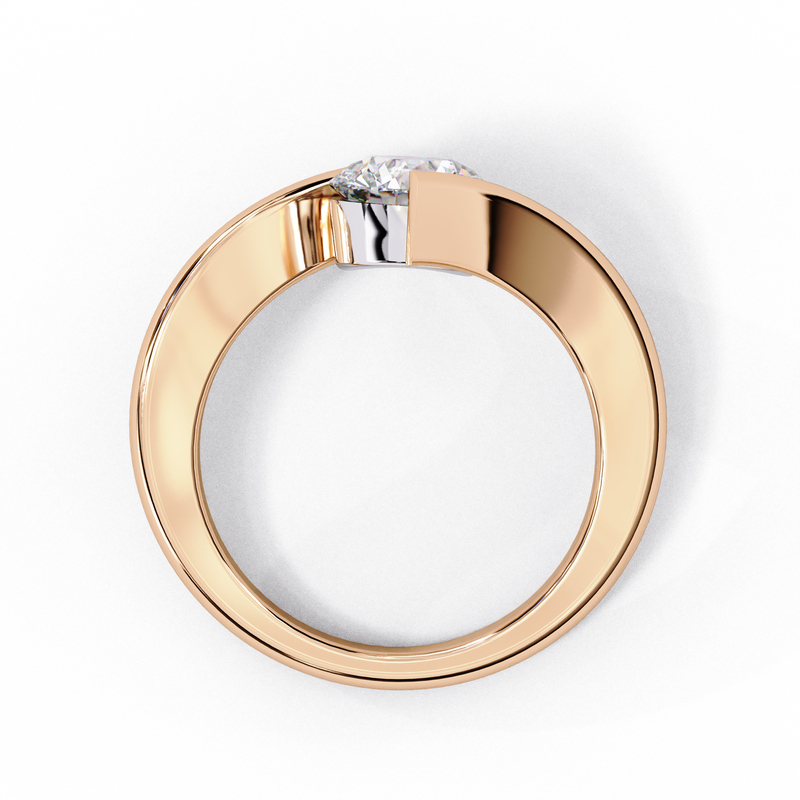 14k IGI certified round ring with E-F color VVS-VS clarity diamonds 41