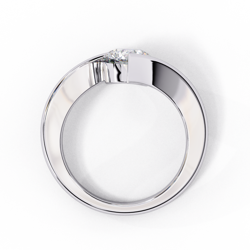14k IGI certified round ring with E-F color VVS-VS clarity diamonds 41