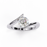 14k IGI certified round ring with E-F color VVS-VS clarity diamonds 41