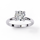14k IGI certified round ring with E-F color VVS-VS clarity diamonds 42