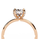 14k IGI certified round ring with E-F color VVS-VS clarity diamonds 42