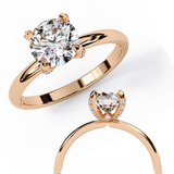 14k IGI certified round ring with E-F color VVS-VS clarity diamonds 42