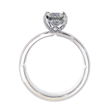 14k IGI certified round ring with E-F color VVS-VS clarity diamonds 42