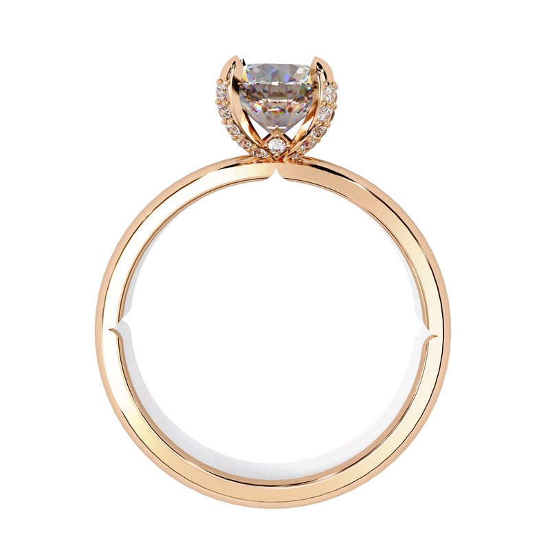 14k IGI certified round ring with E-F color VVS-VS clarity diamonds 42