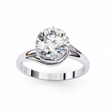 14k IGI certified round ring with E-F color VVS-VS clarity diamonds 44