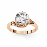 14k IGI certified round ring with E-F color VVS-VS clarity diamonds 44