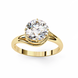 14k IGI certified round ring with E-F color VVS-VS clarity diamonds 44