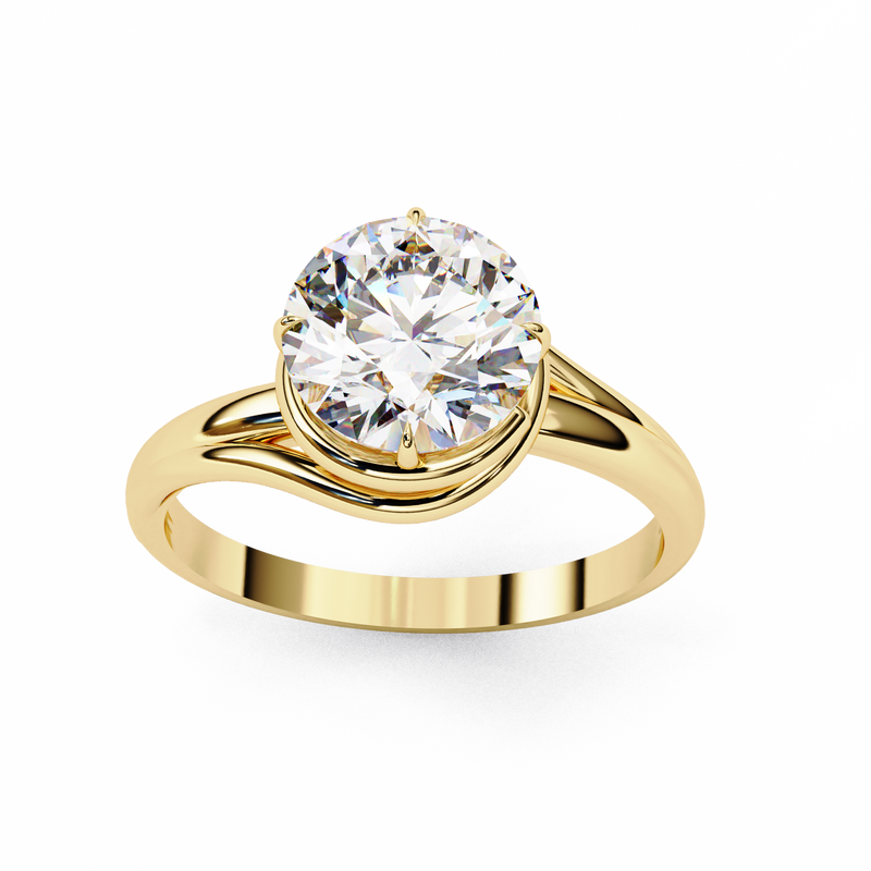 14k IGI certified round ring with E-F color VVS-VS clarity diamonds 44