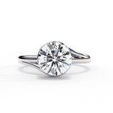 14k IGI certified round ring with E-F color VVS-VS clarity diamonds 44